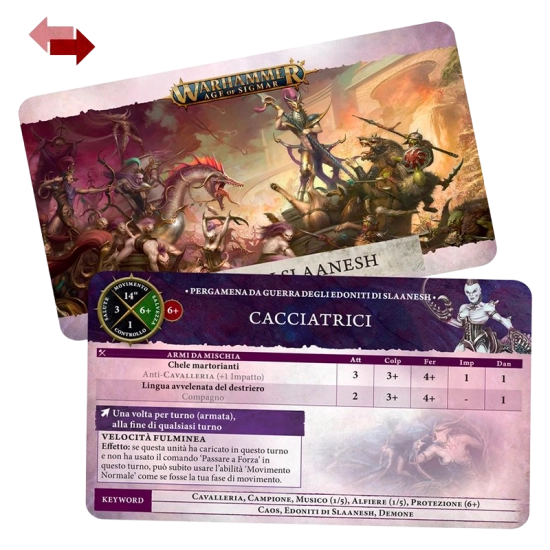 Warscroll Cards: Hedonites of Slaanesh (ITA) Games Workshop | La Ta...