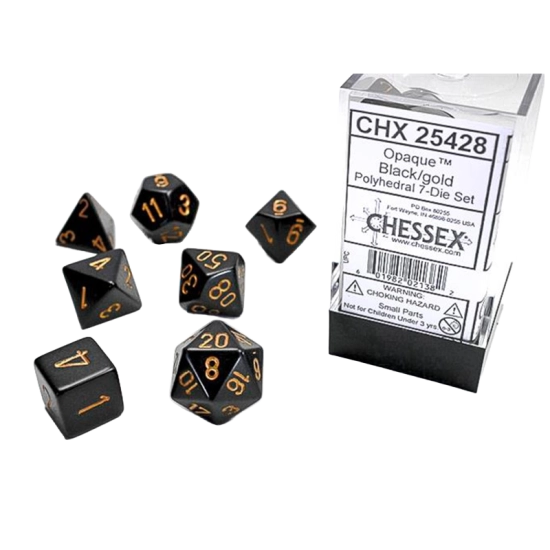 Set 7 dadi poliedrici Opachi Chessex | La Taverna del Gufo