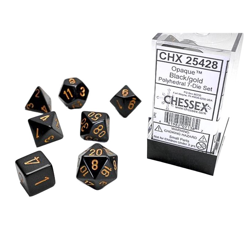 Set 7 dadi poliedrici Opachi Chessex | La Taverna del Gufo