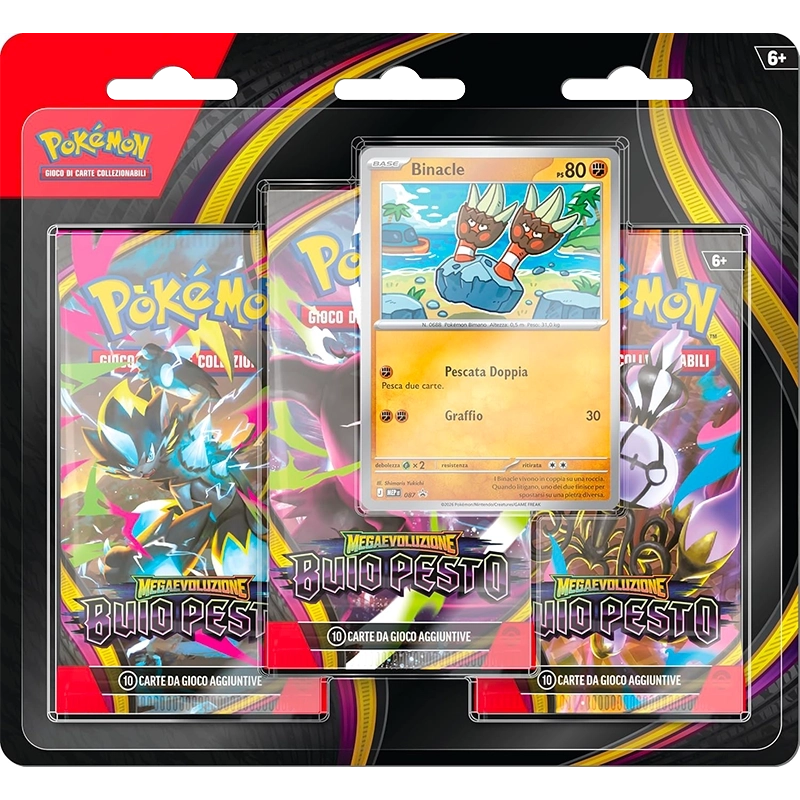 Pokémon - Buio Pesto - Blister 3 buste + 1 carta Pokémon | La Taver...