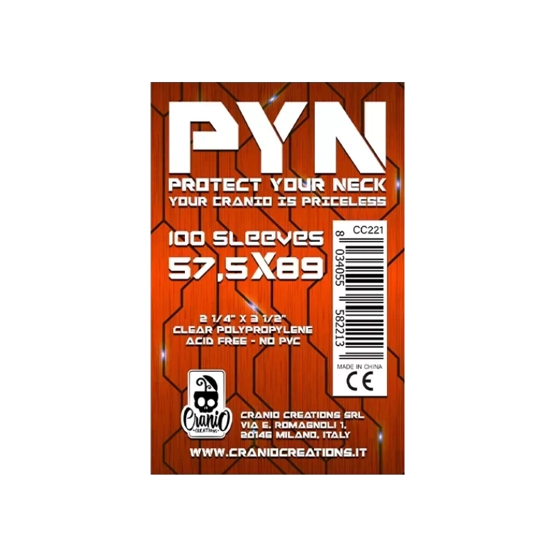 100 Bustine Protettive PYN - 57,5 x 89 - Bustine Protettive Cranio ...