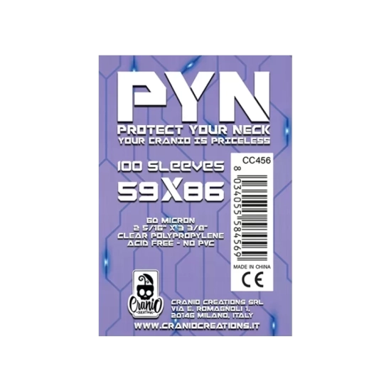 100 Bustine Protettive PYN - 59 x 86 - Bustine Protettive Cranio Cr...