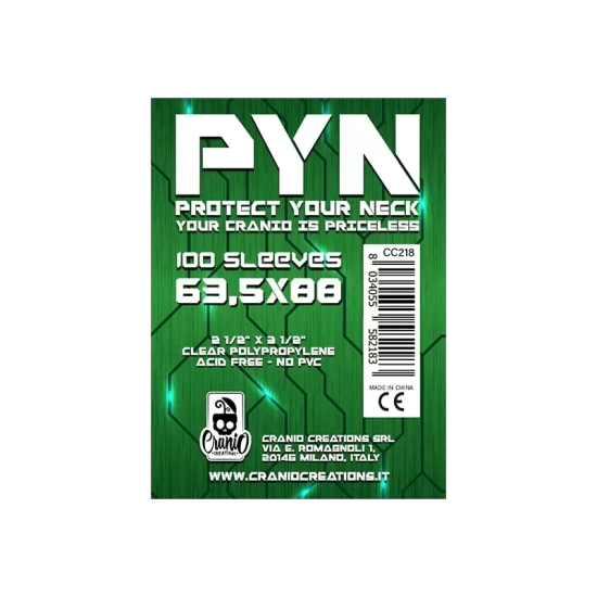 100 Bustine Protettive PYN - 63,5 x 88 - Bustine Protettive Cranio ...