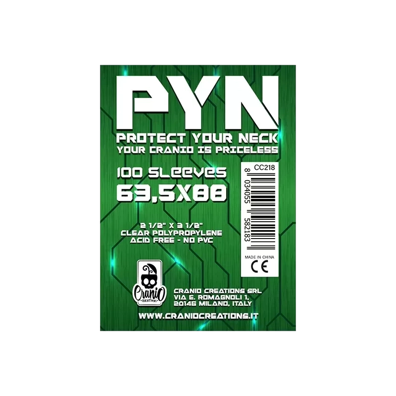 100 Bustine Protettive PYN - 63,5 x 88 - Bustine Protettive Cranio ...